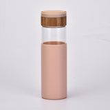 Handle Bamboo Cover Color Silicone Cover Outdoor Water Cup - Minihomy