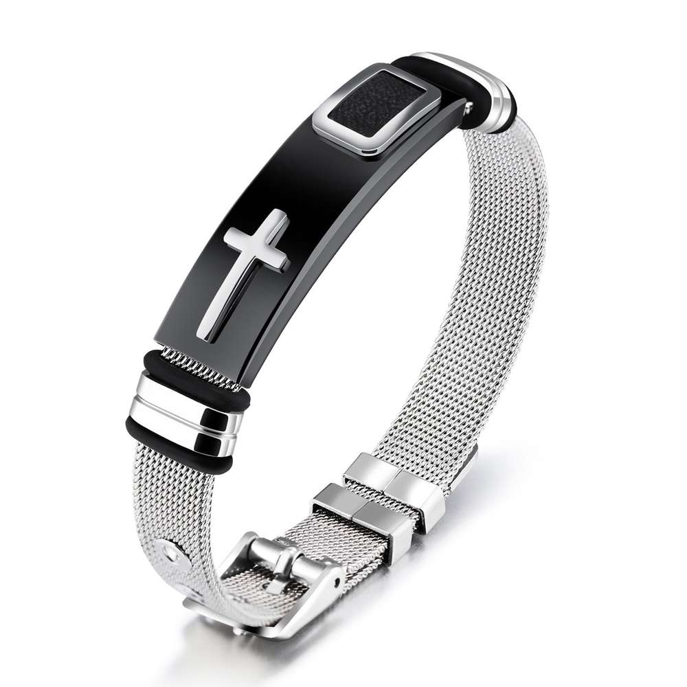 Bracelet gold cross titanium steel personality bracelet for Men - Minihomy