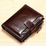 Men's leather wallet card holder - Minihomy