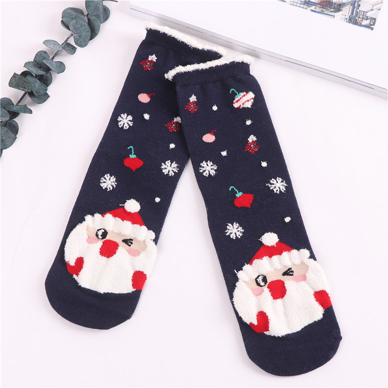 Cute Santa Claus Christmas Socks for Holiday Fun - Minihomy