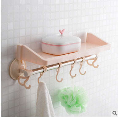 Plain Suction Bathroom Shelf Free Stiletto Seamless Kitchen Storage Rack Shelf Bathroom - Minihomy