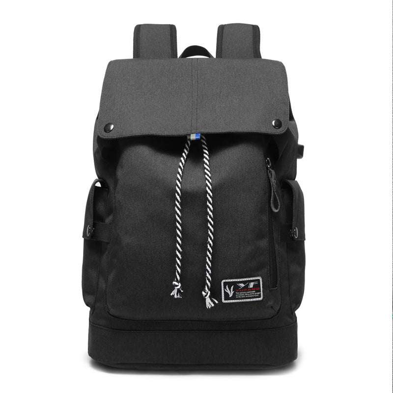 Feather sail men's backpack, men's Korean version of leisure backpack, male college students bag, male travel bag, computer bag, men's bag - Minihomy