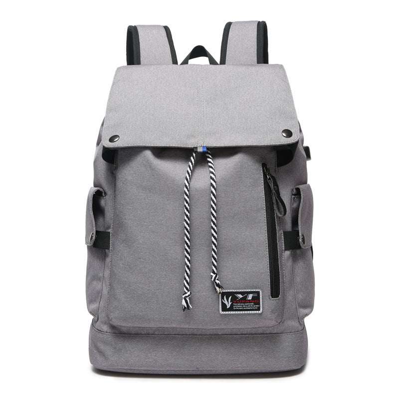 Feather sail men's backpack, men's Korean version of leisure backpack, male college students bag, male travel bag, computer bag, men's bag - Minihomy