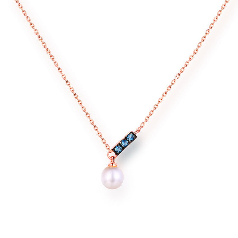 14K Rose Gold Jewelry Pearl Necklace - Minihomy