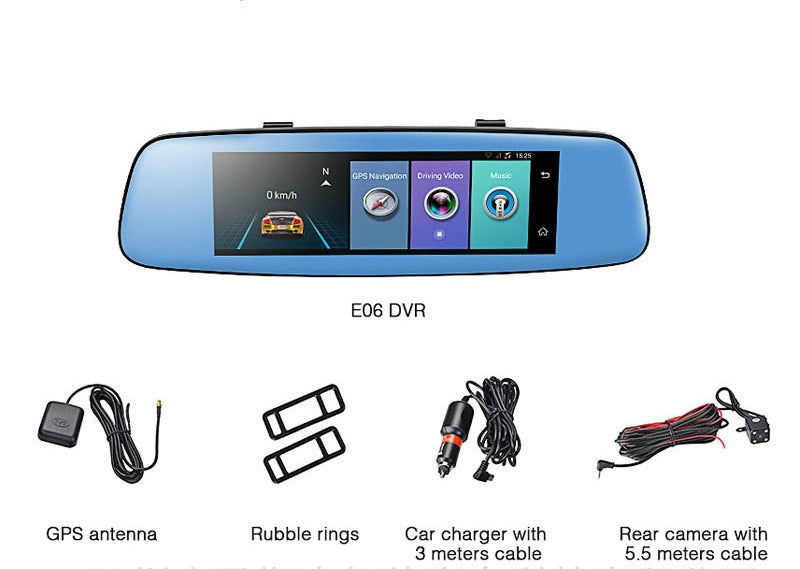 Cross border special supply for new 8 inch crane recorder 4G cloud mirror 1080P HD Android rear view mirror driving record - Minihomy