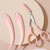 Eyebrow Trimming Knife With Comb Curved Moon Small Beauty Supplies Gadgets - Minihomy