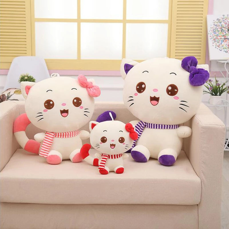 Cute Big Face Smiling Cat Stuffed Plush pillow Toys Soft Animal Smile Cat Dolls - Minihomy