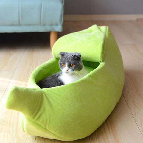 Pet House Dog Bed Banana Shape Dog House Cute Pet Kennel Nest Warm Dog Sofas Sleeping Bed - Minihomy