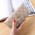 Korean Style PU Leather 3-Fold Money Folder with Cross Pattern and Multiple Card Slots - Minihomy