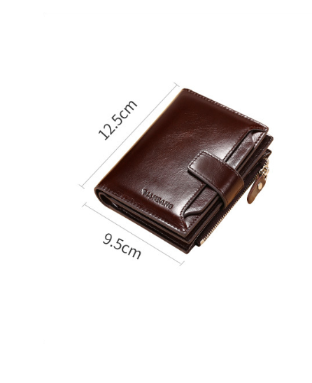 Men's leather wallet card holder - Minihomy