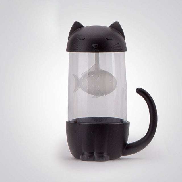 Cute Office Cat Tea Separate Water Cup - Minihomy