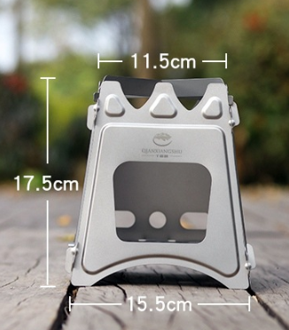 Outdoor pure titanium firewood stove - Minihomy