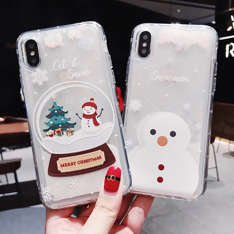 Compatible with Apple Snowflakes Sands Mobile Shell Christmas - Minihomy