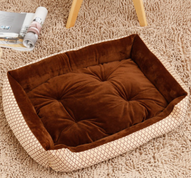 Kennel pet supplies in the large dog pet nest Golden Retriever dog bed autumn and winter cotton dog mat - Minihomy