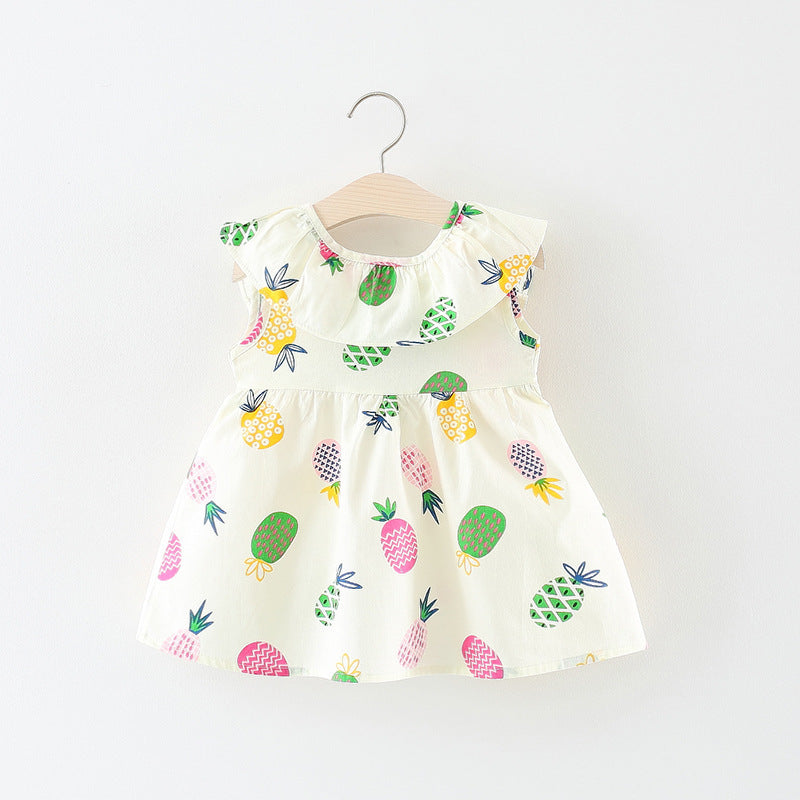 Pineapple print baby dress - Minihomy