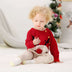 Boys and girls knitted cartoon deer romper Christmas sweater - Minihomy