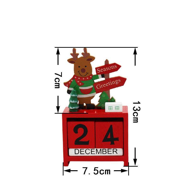 Christmas wooden calendar ornaments - Minihomy