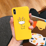 Funny Cartoon Giraffe Phone Case For 7 8 Plus TPU Silicone Back Cover - Minihomy