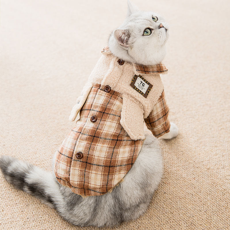 Warm lamb wool pet clothes