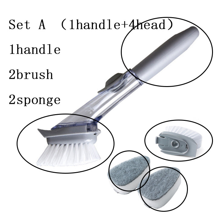 2 In1 Long Handle Cleaning Brush With Removable Brush Head - Minihomy