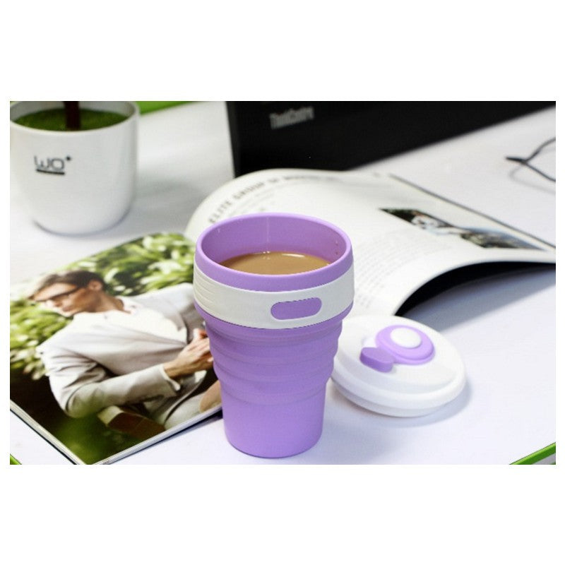 Coffee Mugs Travel Collapsible Silicone Cup Folding Water Cups BPA FREE Food Grade Drinking Ware Mug Tea Coffee Cups - Minihomy