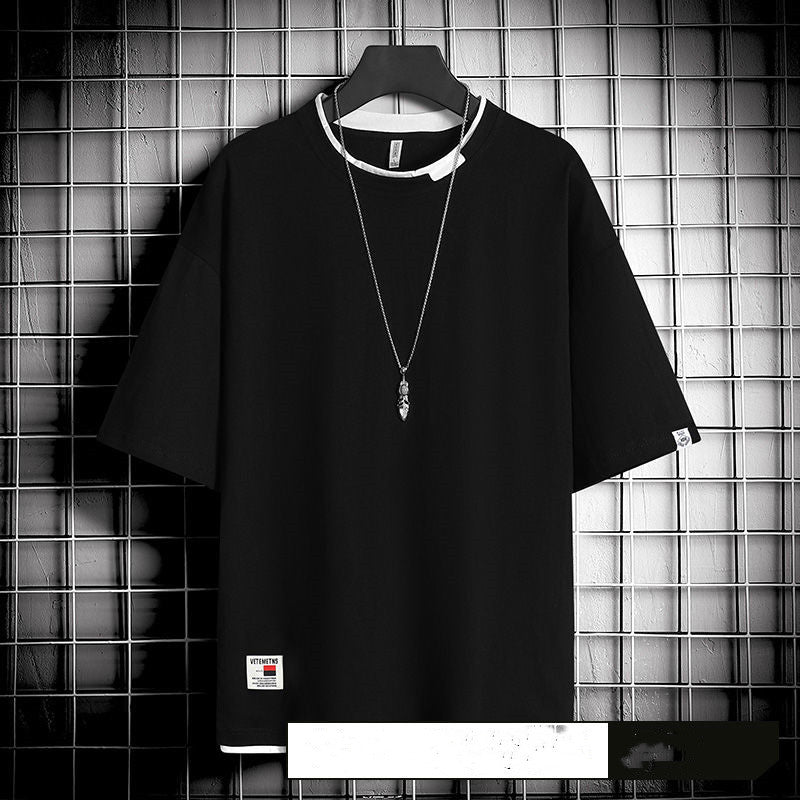 Hong Kong style loose T-shirt men - Minihomy