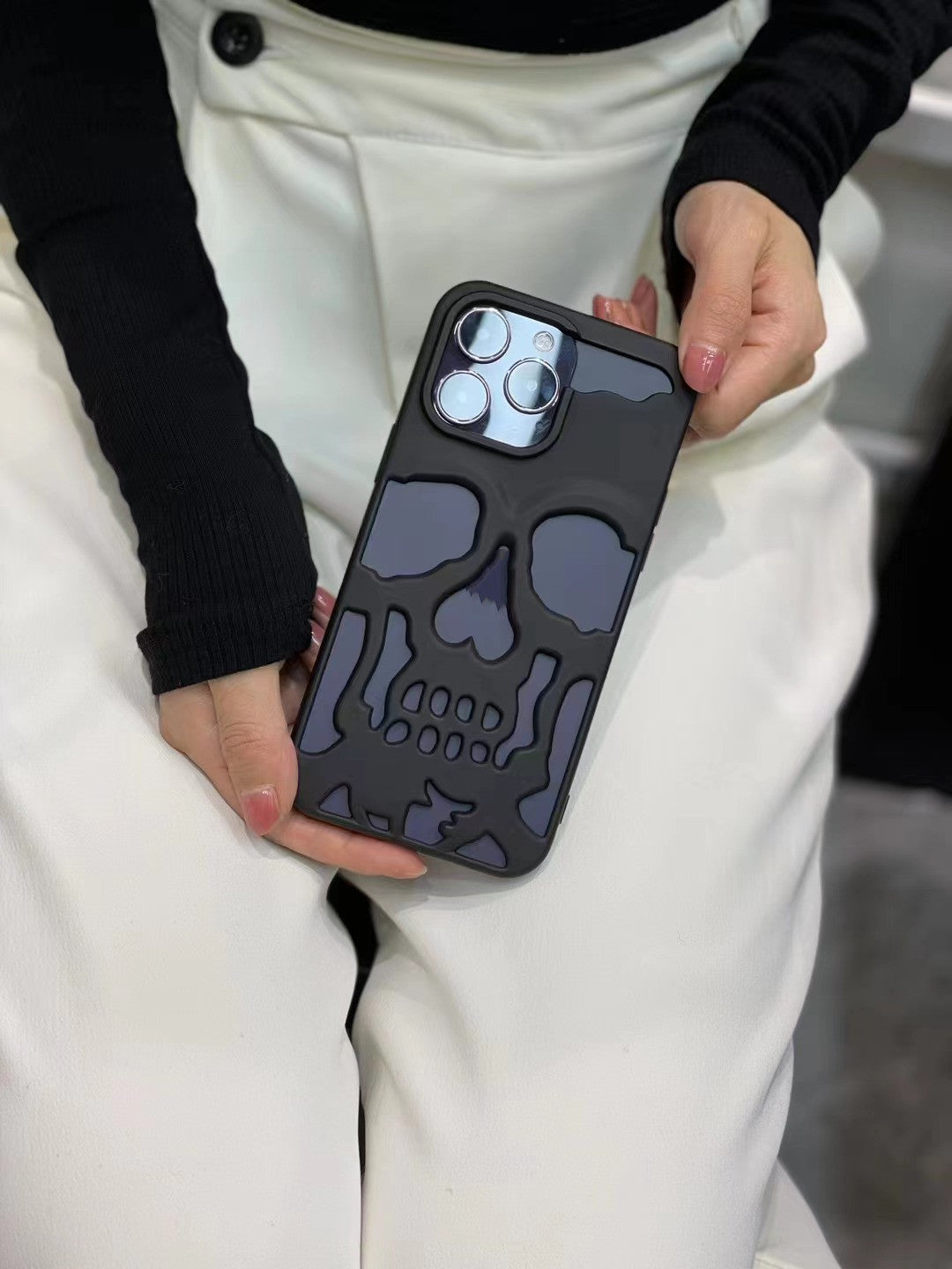 Plating 3D Skull Phone Case For IPhone - Minihomy