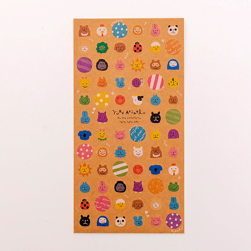 Deep Japanese Kraft Paper Cat Sticker - Minihomy