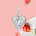 Gold Sliver Crystal Rhinestone Heart-shaped Design Angel Wings Sweater Chain Pendants Necklaces For Women Angle Girl Gift - Minihomy