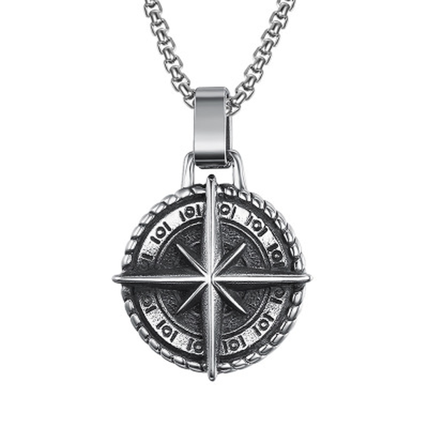 Men's Sailor Cross Alloy Pendant Necklace - Personality Jewelry - Minihomy