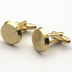 French Gold Brushed Round Men's European And American Cufflinks - Minihomy