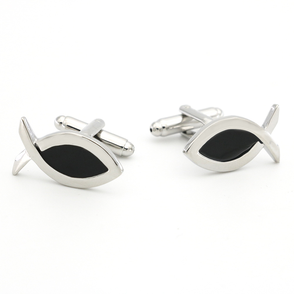 Cartoon Pictograms Little Black Fish Cufflinks Cufflinks - Minihomy