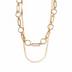 Multilayer Irregular Geometric Chain Snake Bone Flat Chain Lock - Minihomy