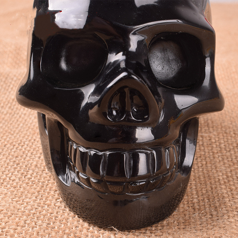 Natural Obsidian Precision Carved Skull - Minihomy