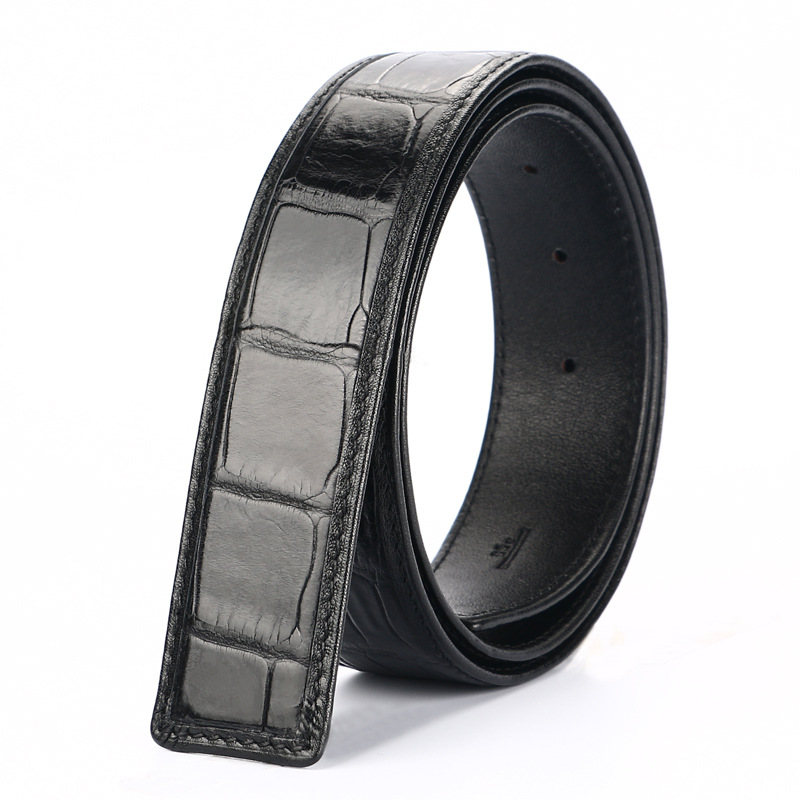 Leather Belt Belly Smooth Buckle  Single Belt Man Business Leisurebelt - Minihomy