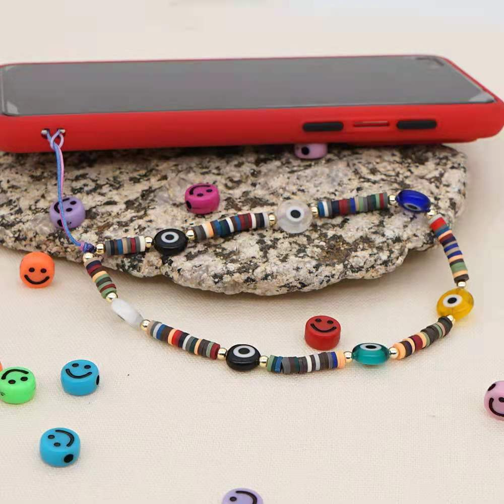 Bohemian Soft Pottery Rainbow Mobile Phone Lanyard - Minihomy