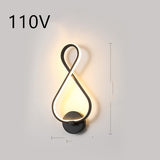 Led wall lamp nordic minimalist bedroom bedside lamp - Minihomy