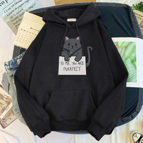 Girls Blank Solid Color Hoodie Sweater - Minihomy