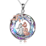 Sisters Necklace Crystal Pendant Teens Girls Christmas Jewelry Gifts from Sister