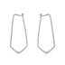 Sterling Silver Geometric Hoop Drop Dangle Threader Earring Statement Hypoallergenic Jewelry