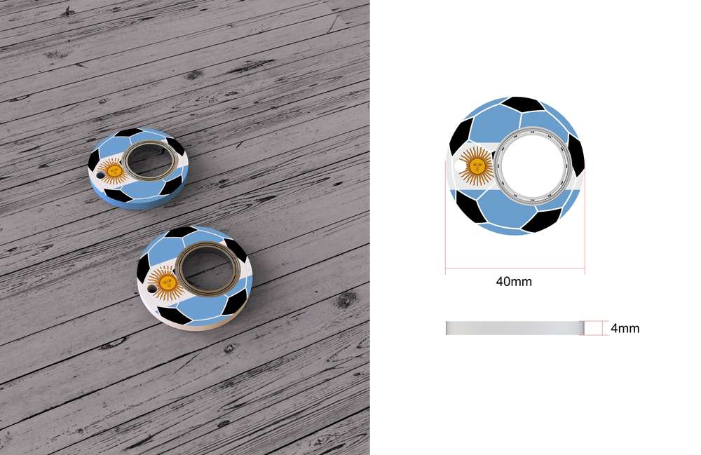 Creative Football World Cup Spinner Toy Keychain - Minihomy