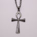 Stainless Steel Ancient Egyptian Cross Man Necklace Amulet Pendant