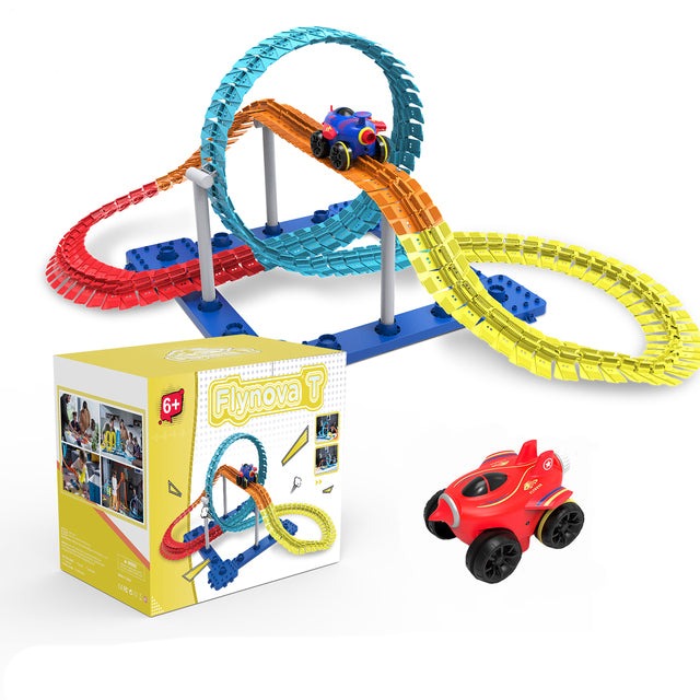 Racing Car Set Most Flexible Track Play Set With LED Light Railway Assemble Track Gift For Kids Boys - Minihomy