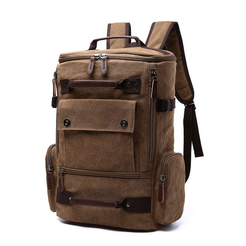 Men's Backpack Vintage Canvas Backpack  Men's Travel Bags Large Capacity Backpack Laptop Backpack - Minihomy