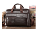 Large Capacity Leather Men's Briefcase Top Layer Cowhide Messenger Bag - Minihomy