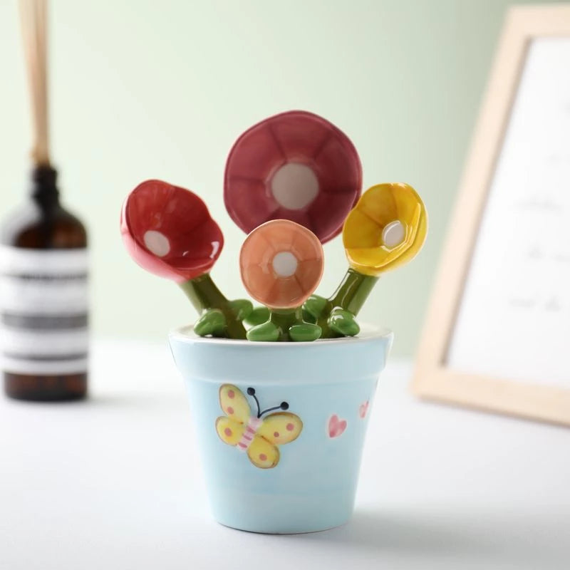 Cute Butterfly Flower Spoon Baking Scale Petal Measuring Spoon - Minihomy