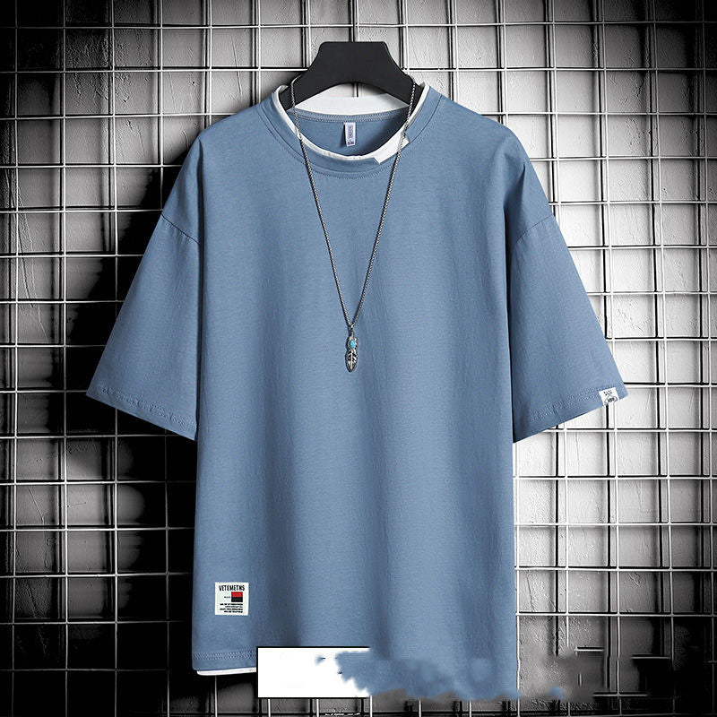 Hong Kong style loose T-shirt men - Minihomy