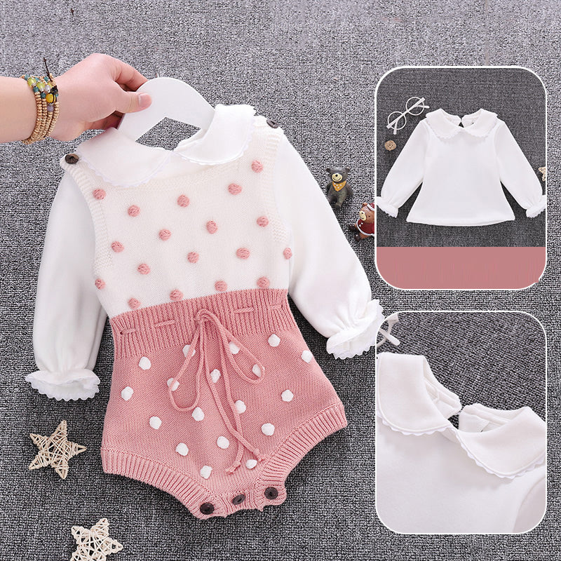 Newborn Knitted Clothes Spring Autumn Toddler Baby Girl Rompers - Minihomy