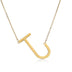 Fabulous Rose Gold Plated Stainless Steel Initial Letter Pendant Necklace - Minihomy