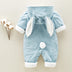 Cotton padded cotton baby romper thickened hooded clothes - Minihomy